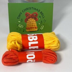 The Woobles Tiny Christmas Bell Craft Crochet Set‎ Yellow & Red